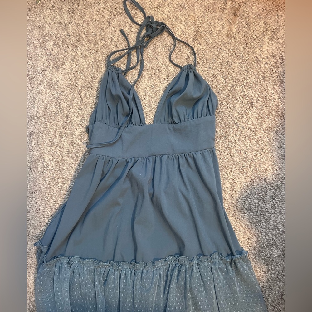 blue mini dress